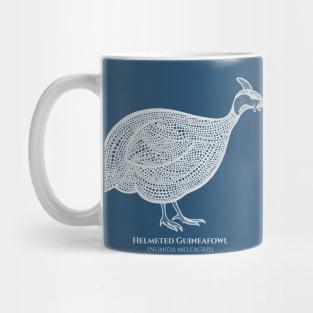 Helmeted Guineafowl with Common and Latin Names - bird design Mug